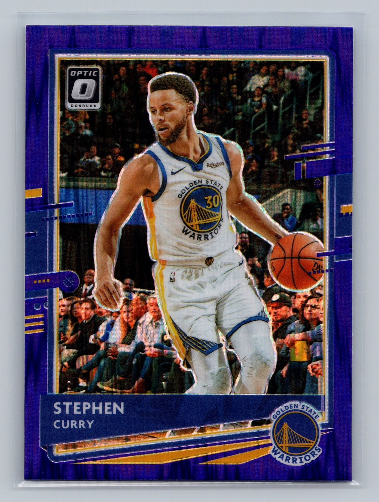 2020-21 Donruss Optic #17 Stephen Curry Purple Shock
