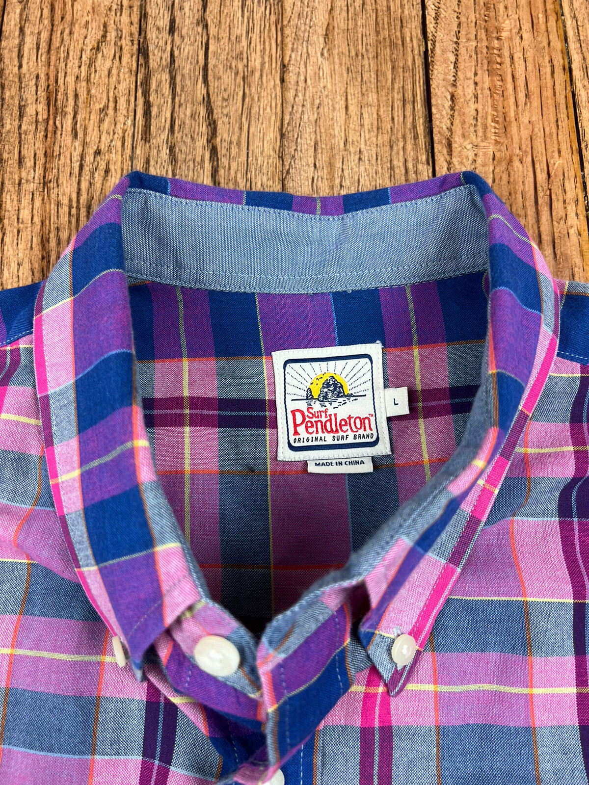 Surf Pendleton Plaid Button Down Short Sleeve Cas… - image 3
