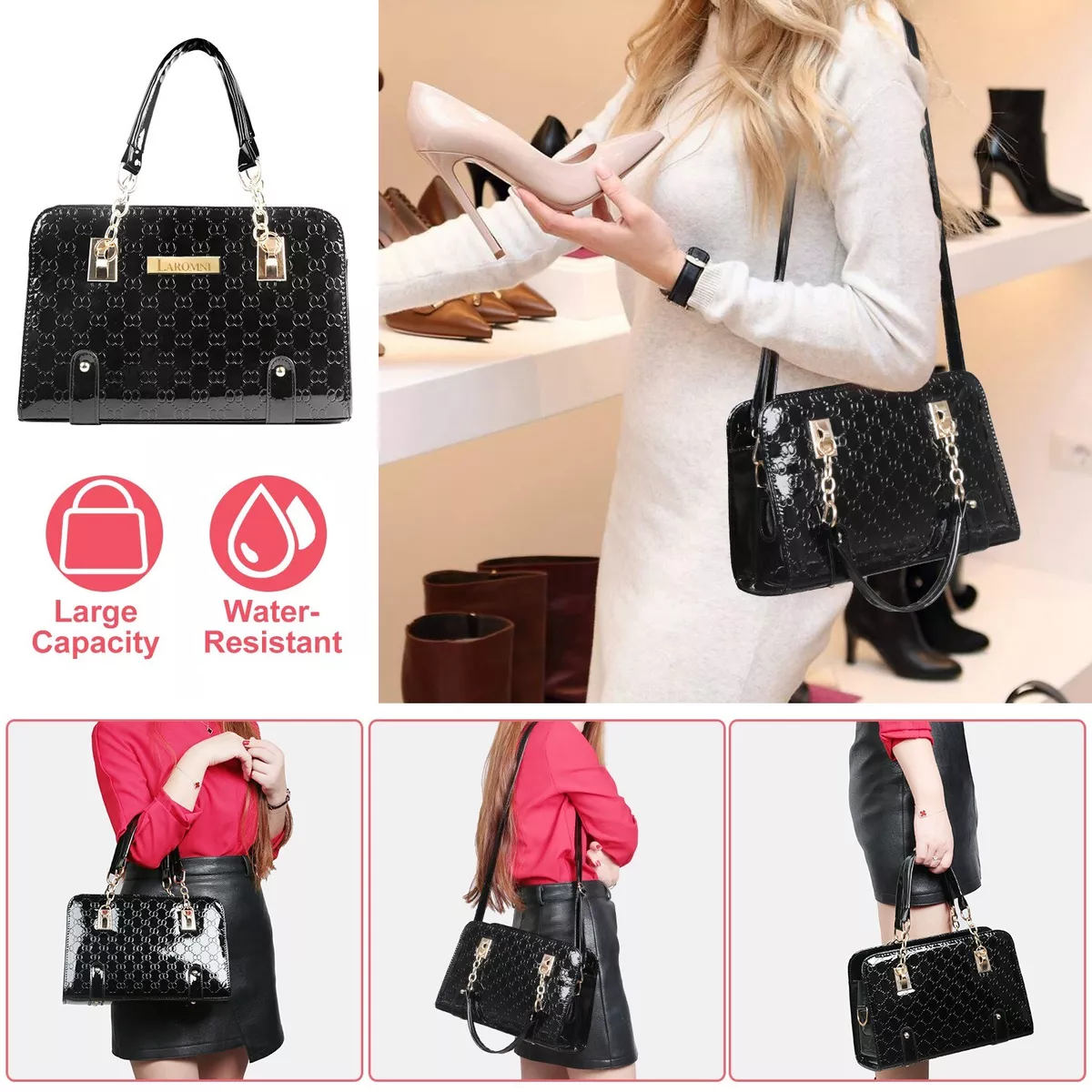 Buy Osmsn Women's Girls Handbag Shoulder Tote Bag PU Leather Crossbody Handbag  Ladies Satchel Purse Great Gift to Mom/Wife/Girlfriend (Handbags01-Black)  Online at Best Prices in India - JioMart.