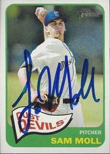 Sam Moll Colorado Rockies 2014 Topps Heritage Signed Card