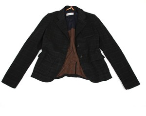 NEU Esprit Blazer Herbst Winter kariert Blau Wolle 34 36 S