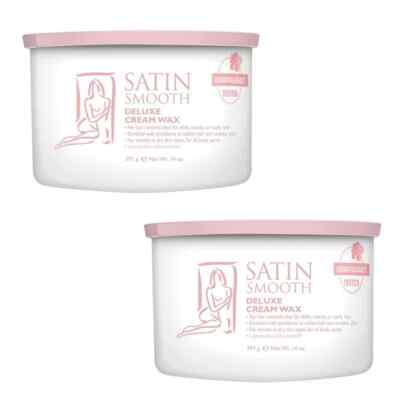 Satin Smooth Deluxe Cream Hair Removal Wax 14oz. 2 Pack