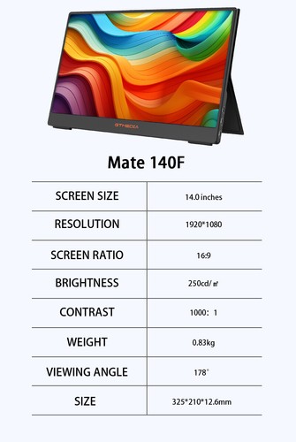 New 165Hz 60Hz Portable Monitor QHD 14" 15.6" 173" Gaming Laptop Screen Extender - Picture 41 of 64