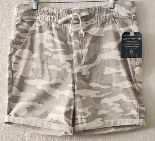 Democracy Damen 14 lässige hoch geschnittene Ab Solution Utility hellgraue Tarnshorts - Bild 1 von 7