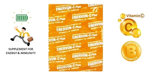 ENERVON-C Vit C 500mg + Vit B-Komplex erhöht Energie Immunität (32er) - Bild 3 von 5