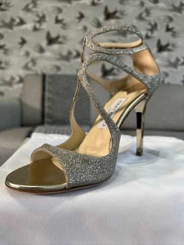 Jimmy Choo Lang Pumps 100 Platinum Ice Crystal Pumps UK7 EU40 Dusty Glitter - Bild 10 von 24