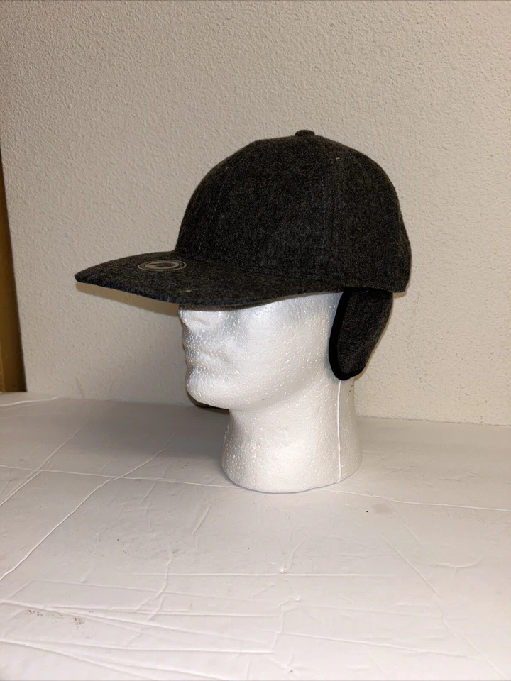 APT.9 Men's S/M  - Wool Blend Gray Baseball TRAPPER Hat w/ Ear Flaps - Image 3 of 4