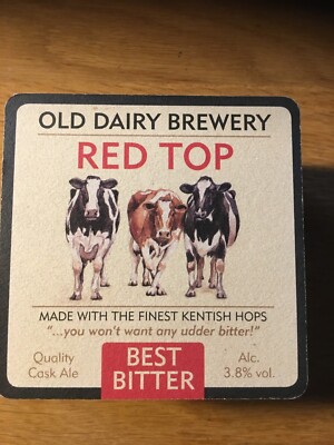 Bierdeckel x 40 - Red Top alte Molkerei Brauerei (Kent)