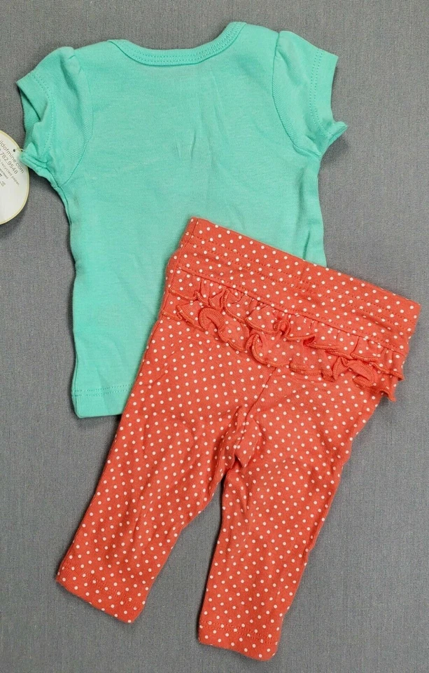 Nuevo Conjunto de flamenco con volantes de 2 piezas de Carter's ropa para bebé niña niño mío Foto 3 de 3