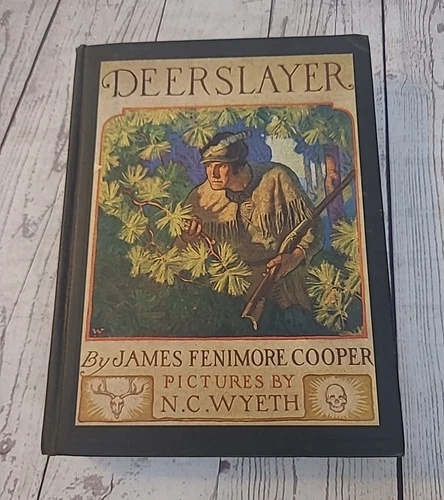 The Deerslayer 1st Ed. James Fenimore CoopeR, N.C.Wyeth Illus. 1925 G. DJ TORN