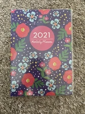 New 2021 Monthly Planner 32 Pgs Floral Decor 6.7X9.3’ In Directory Page