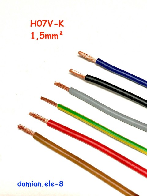 H07V-K 1 5mm² PVC Kabel Litze Schaltlitze Einzelader Verdrahtung flexibel H07V-K 1 5mm² PVC Kabel Litze Schaltlitze Einzelader Verdrahtung flexibel