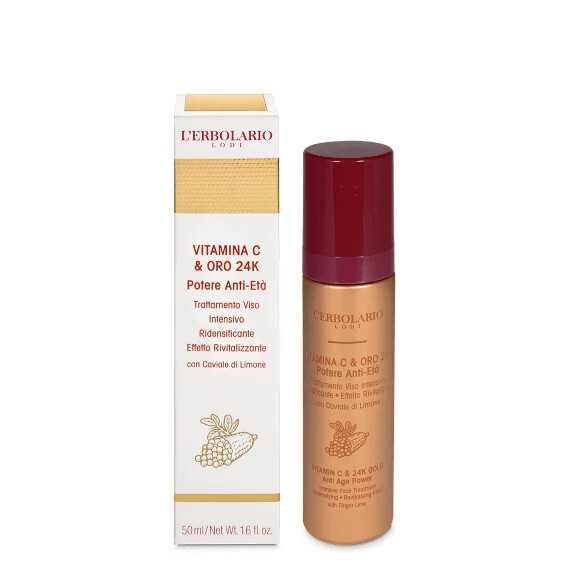 Vitamina C e Oro 24k Crema viso Ridensificante Rivitalizzante 50ml L'Erbolario