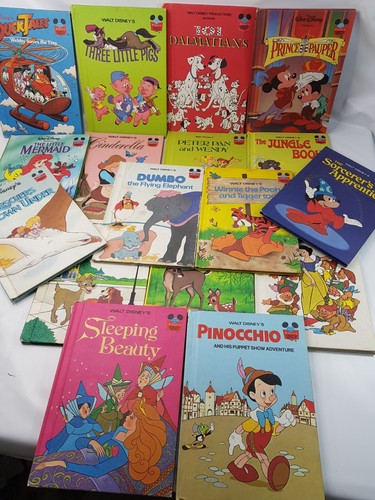 Vintage Lot of 17 Disney's Wonderful World of Reading HC Bambi Jungle Book Dumbo - Picture 2 of 14