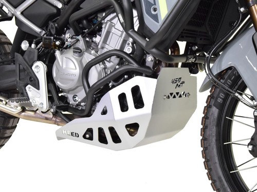 Sabot moteur Heed pour CF Moto 450 MT - acier argenté - Photo 3/4