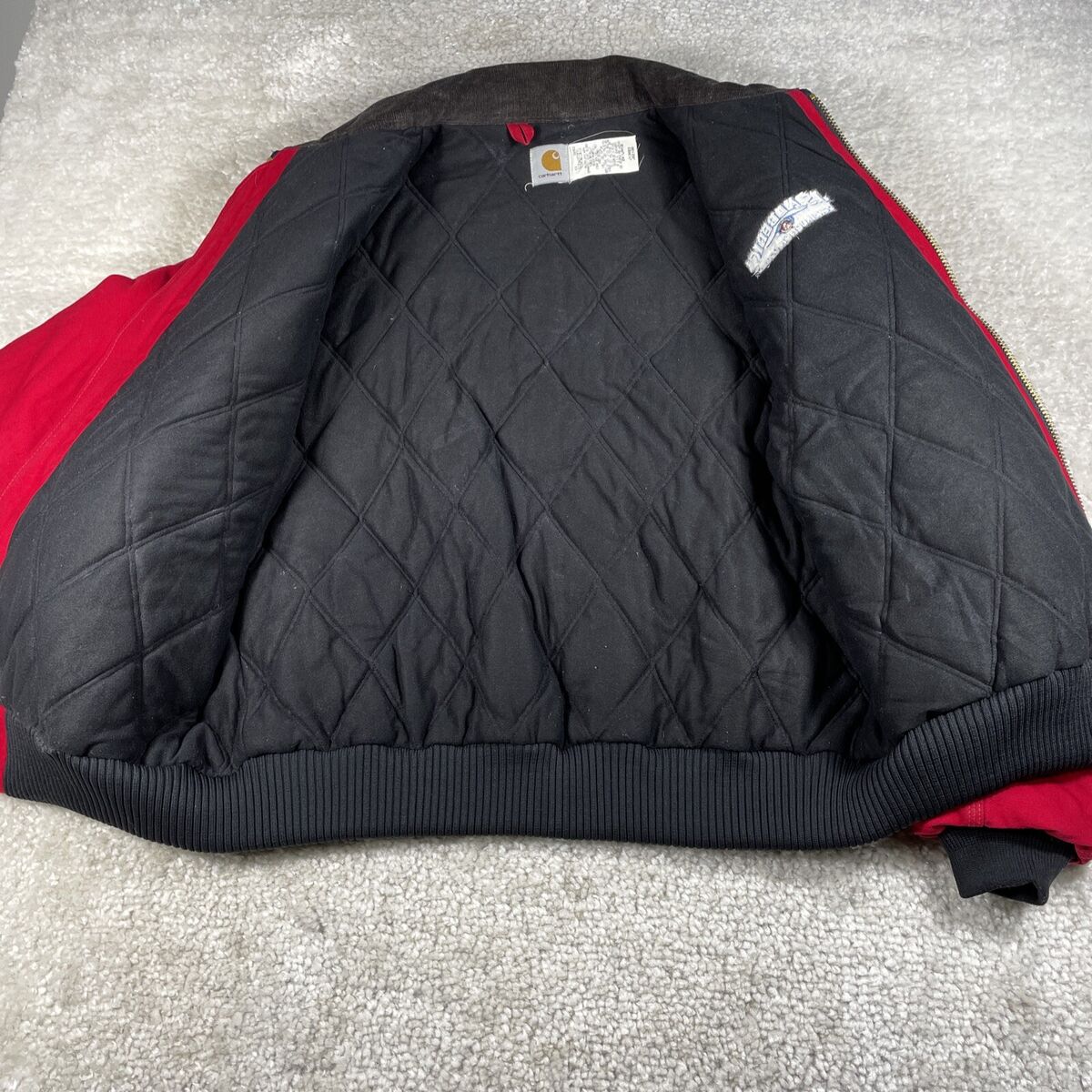 Vintage Carhartt Jacket Men 2XL J13 Red Quilt Lined Canvas Vintage Carhartt Jacket Men 2XL J13 Red Quilt Lined Canvas
