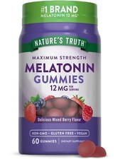 Nature's Truth Vegan Melatonin Gummies 100Mg 60 Count Mixed Berry Flavor