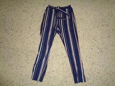Shein Girl's Multicolor Striped Polyester Pants Sz 11-12