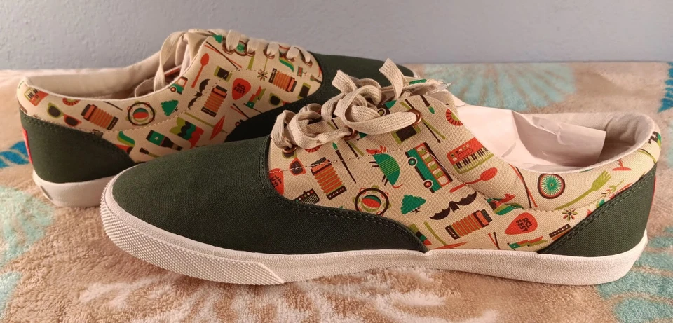 Bucketfeet_Canvas_Shoes_"Austin City Limits"_Music Festival_Sz. 12 Men_**RARE** - Image 4 of 4