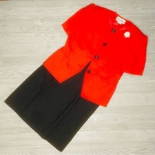 Vintage oleg Cassini button up blazer jacket sweater skirt suit set 14 formal
