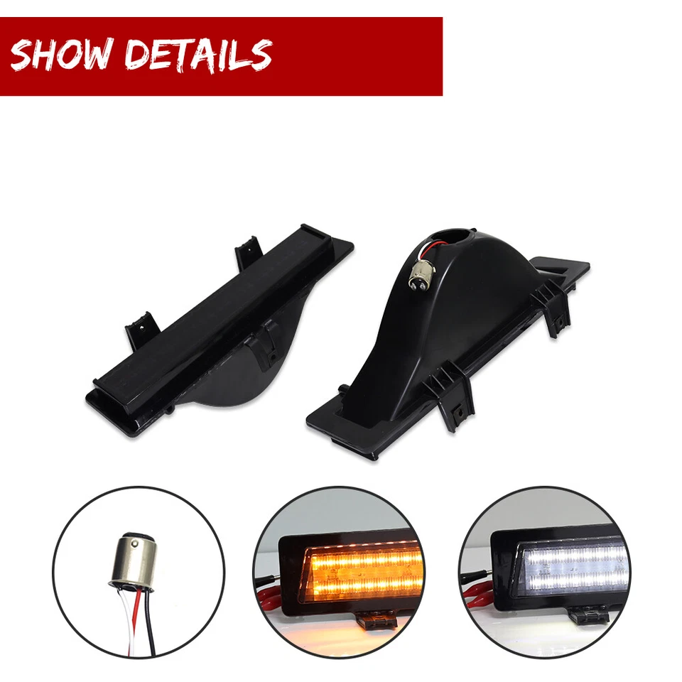 Luces LED de señal de estacionamiento para Chevrolet Monte Carlo SS 81-88 ahumadas Switchback Foto 4 de 4