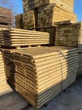 PRESSURE TREATED 6X2 STRAIGHT TOP VERTICAL BOARD FENCE PANELS -NEW