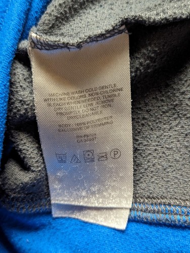 Columbia 1/4 Reißverschluss Herren blau Vlies Pullover Jacke Pullover groß leicht - Bild 9 von 9
