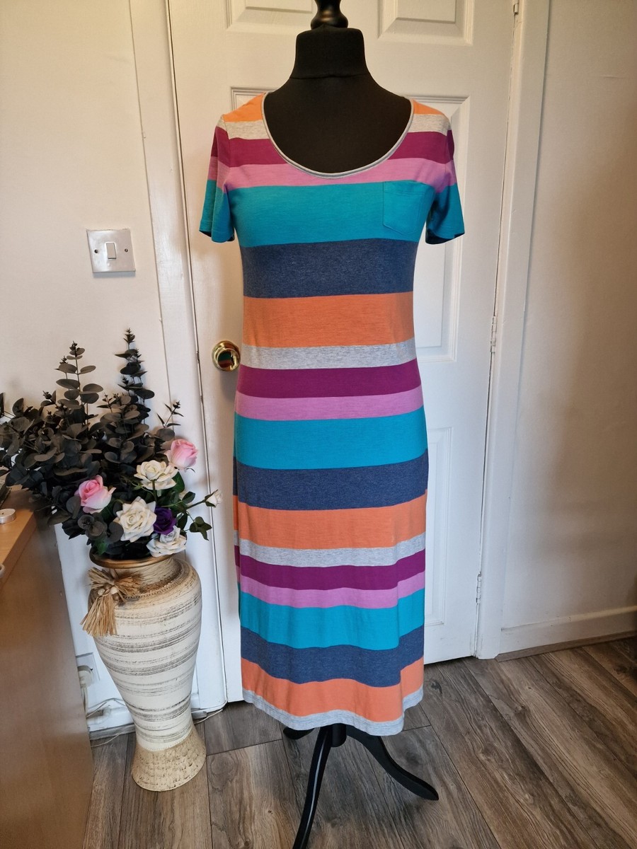 White Stuff size 12 striped jersey dress in multi | eBay UK