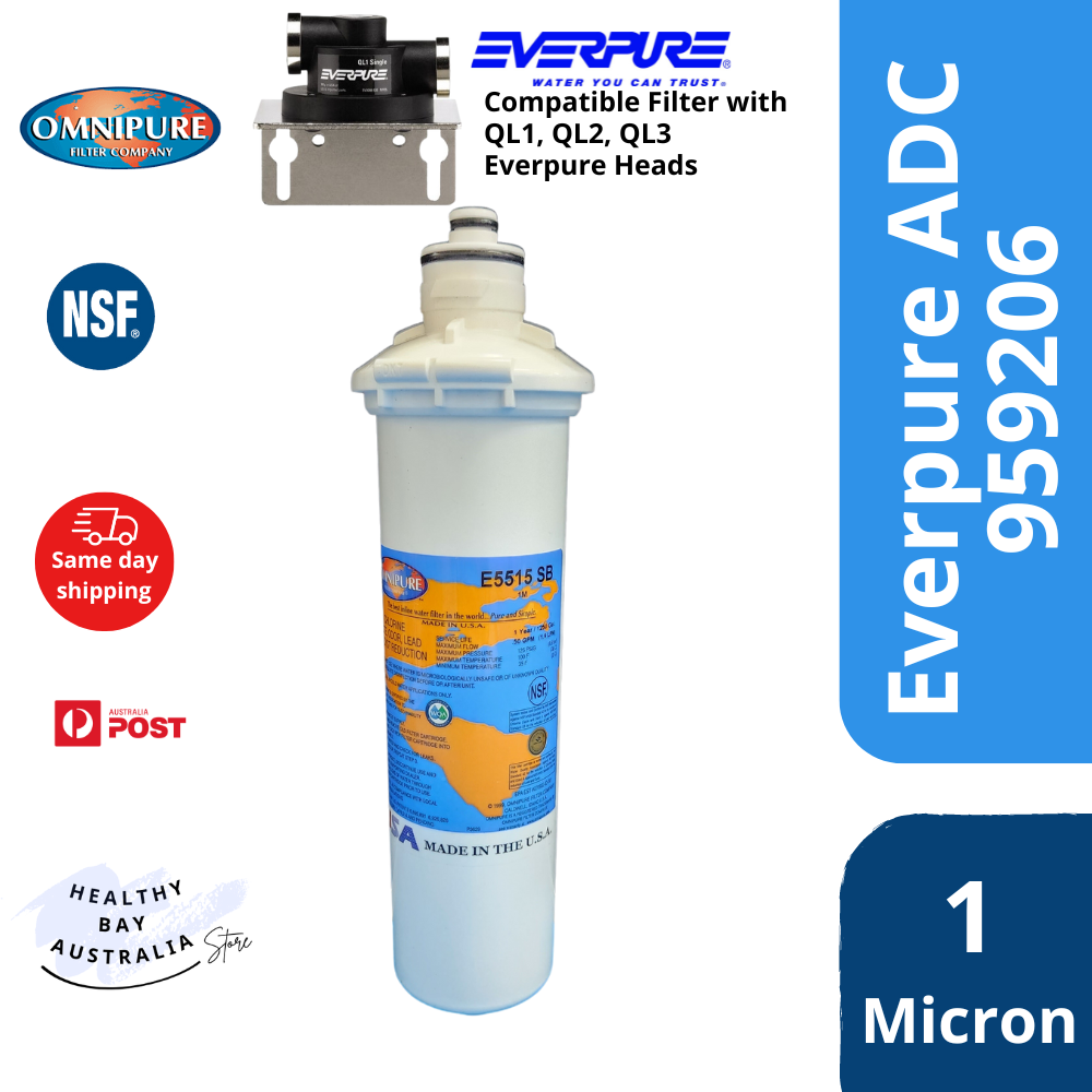 Everpure EV959206 ADC Full Timer RV Water Filter Cartridge, NSF