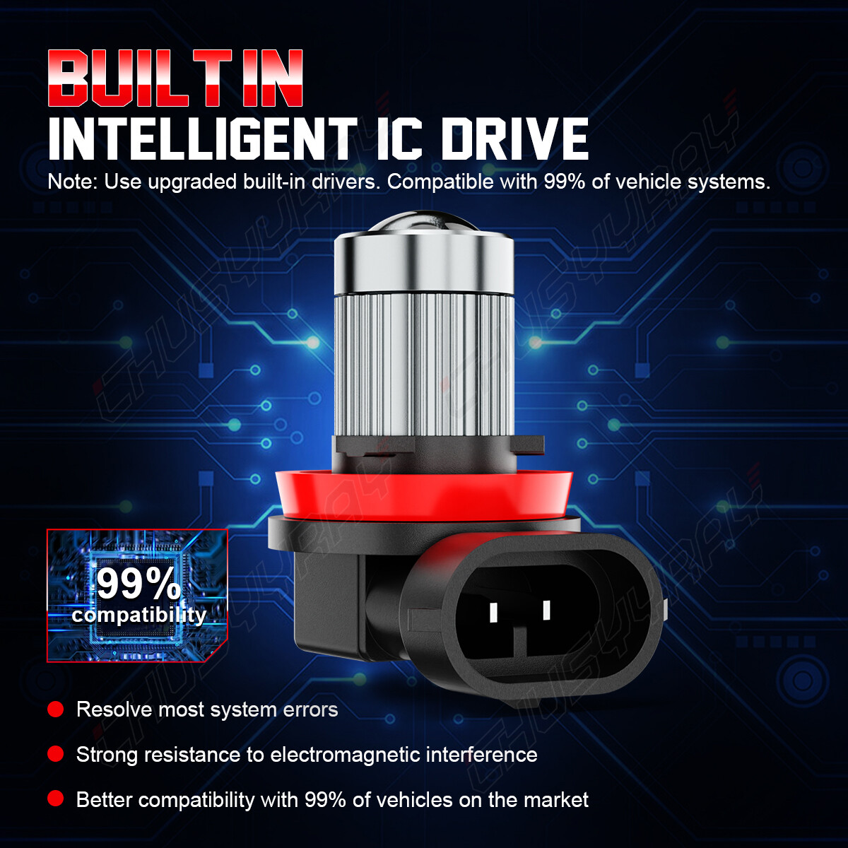 for Kawasaki zx-14r zx14r 1400 LED Headlight 4pcs H11 lightweight