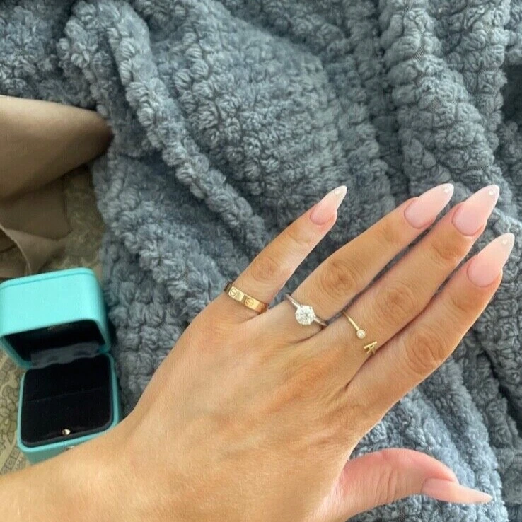 Anillo TIFFANY & CO Diamante Redondo 1.02 VVS2 quilates I Platino Oro Banda Foto 2 de 4