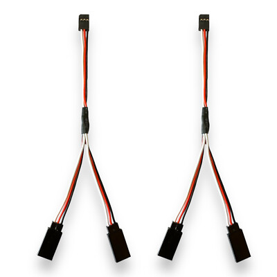  2x Stück Servo Y-Kabel Verlängerungskabel 15cm 22AWG Servokabel Futaba Robbe  