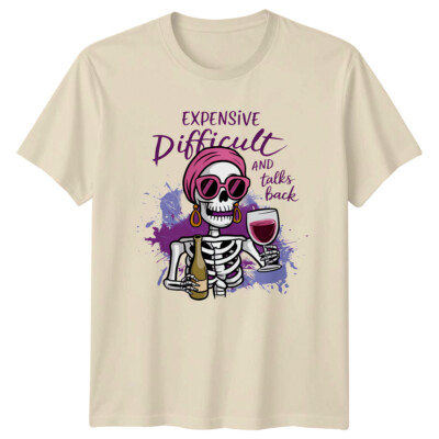 Teures Difficult And Talks Back Sarkastisches Skelett T-Shirt