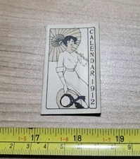 Vintage 1912 Warner's Corsets Women's Lingerie Advertising Miniature Calendar