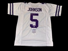 AVERY JOHNSON Signed Kansas State Wildcats WHITE JERSEY QUARTERBACK HOT JSA