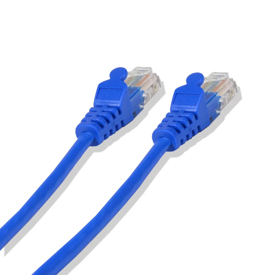 1ft Cat5e Cable Ethernet Lan Network RJ45 Patch Cord Internet Blue (50 Pack) - Image 2 of 3