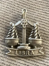 Libra Zodiac Sign Horoscope Metal Charm Pendant Fashion Jewelry