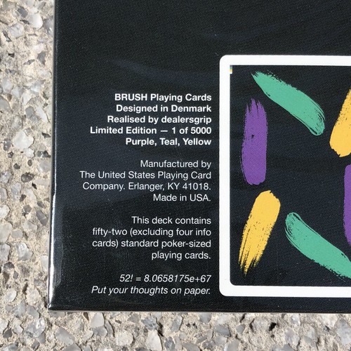 Cartes à jouer pinceau Dealers Grip Dealers rare édition limitée jeu de cartes - Photo 8/10