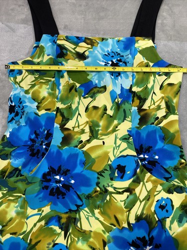 Perceptions New York Floral Sheath Dress Women’s Sz 16 Blue/Green/Black - Picture 8 of 10