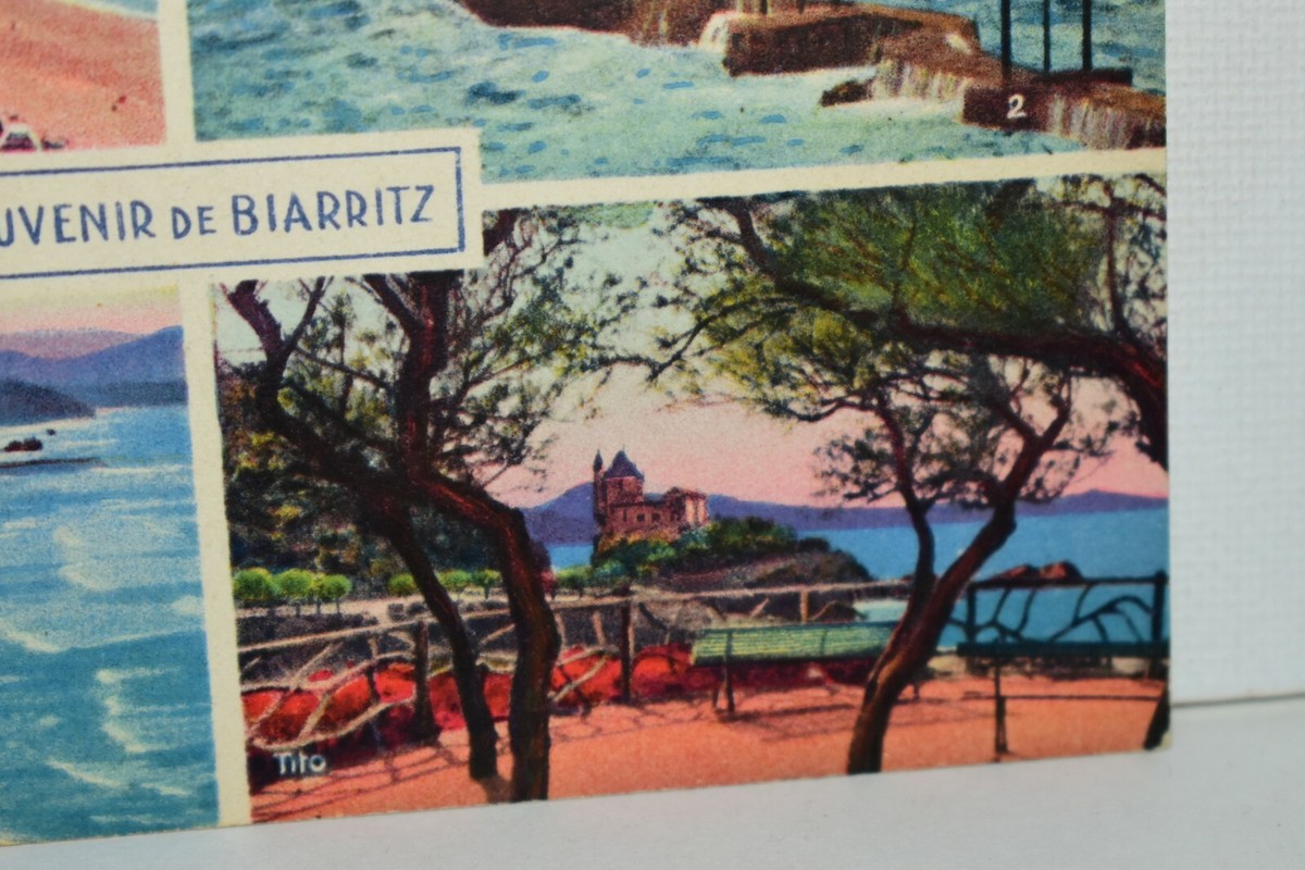 Serre-Livres En Bois Vintage - Maison Basque / Souvenir Biarritz - Années 50