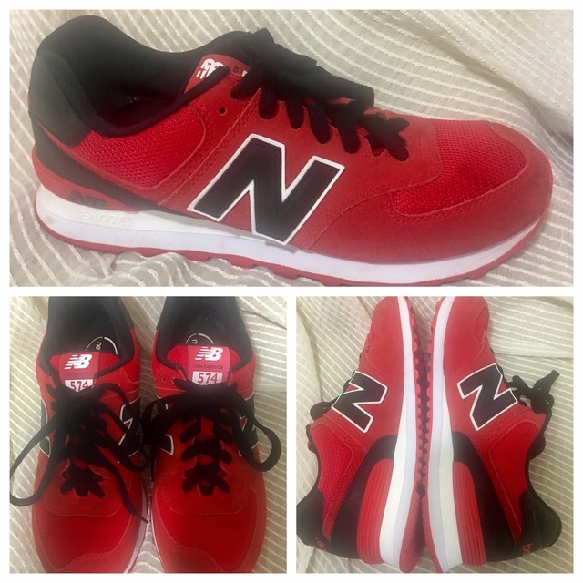 Size 9 - New Balance 574 Reflective Red 