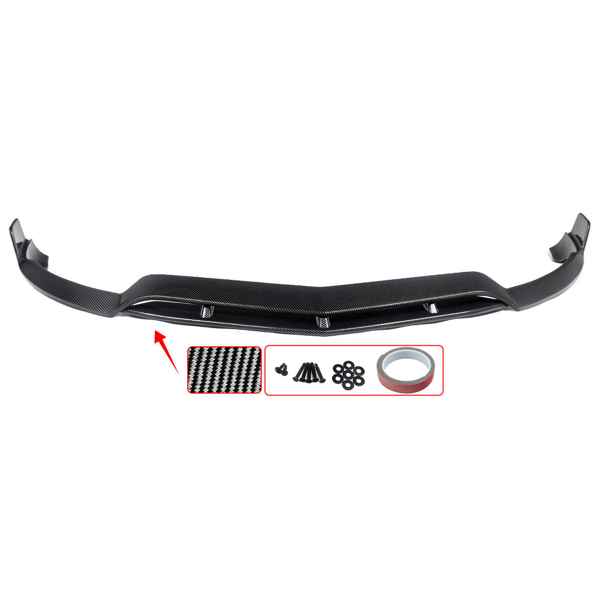FRONT SPLITTER LIP CARBON LOOK FOR MERCEDES BENZ E W207 C207 AMG LINE 2014-2016