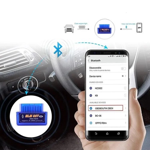 ELM327 ADATTATORE OBD2 SCANNER DIAGNOSI AUTO OBD BLUETOOTH DIAGNOSTICA ANDROID - Picture 7 of 7