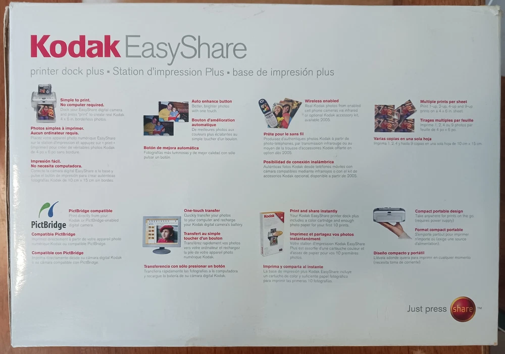 Kodak EasyShare Photo Printer Dock Plus for CX DX 6000 7000 LS 600 700 cameras
