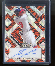 2022 Leaf Metal Baseball AUTO Tiger Wave Card - BA-RAJ Ronald Acuña Jr. #3/4