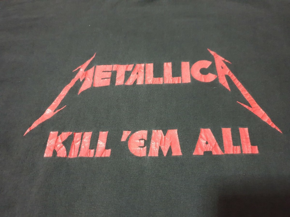 Rare Vintage 90s Metallica Kill ' Em All t shirt Size L | eBay
