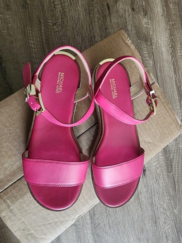 New Michael Kors Women's Size 9 Pink Richie Espadrille Wedge Sandal - Picture 3 of 6
