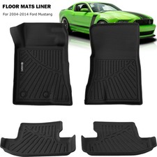 4pcs Tpe Floor Mats Fit For Ford Mustang 2004 2005 2006-2014 All Weather Black