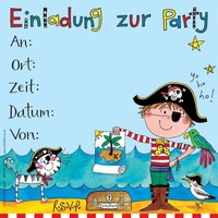 Einladungen Frecher Pirat, Partydeko