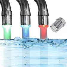 3Color LED Water Faucet Temperature Sensitive Gradient Light, Color Changing...